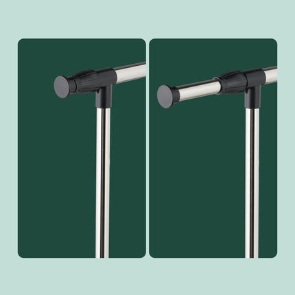 Adjustable Double Rod Clothes Rack with Shelf