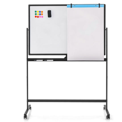 Adjustable Double-Sided Magnetic Whiteboard 120x80 cm