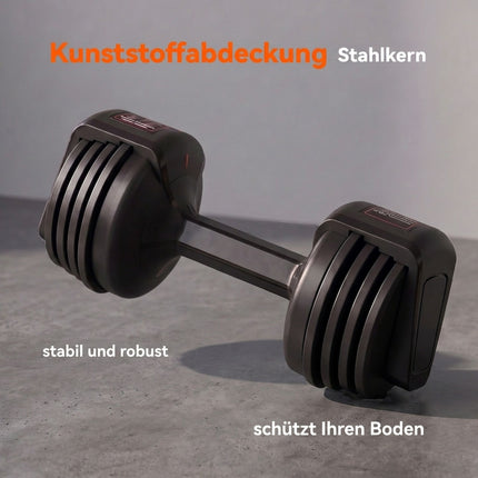Adjustable Dumbbell Set, 11 kg with Quick-Change Mechanism
