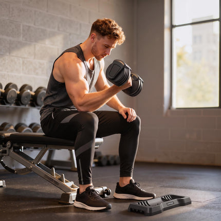 Adjustable Dumbbell Set, 11 kg with Quick-Change Mechanism