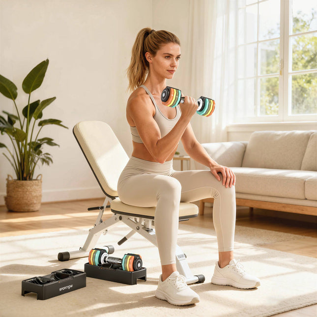 Adjustable Dumbbell Set 1-5 kg with Quick-Select Handle