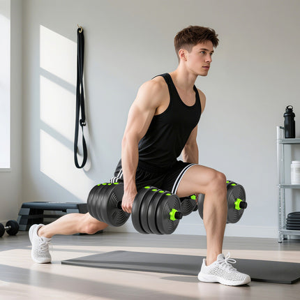 Adjustable Dumbbell Set 30KG – Home Strength Training