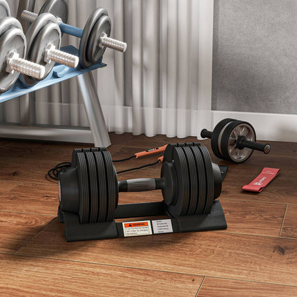 Adjustable Dumbbell Set – 7 to 24 kg, Non-Slip Grip
