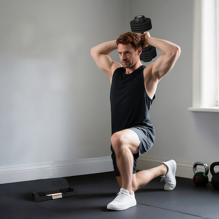 Adjustable Dumbbell Set – 7 to 24 kg, Non-Slip Grip