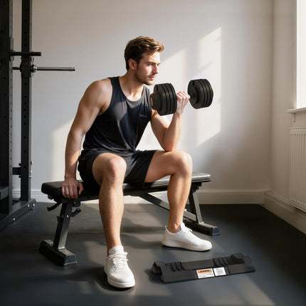 Adjustable Dumbbell Set – 7 to 24 kg, Non-Slip Grip