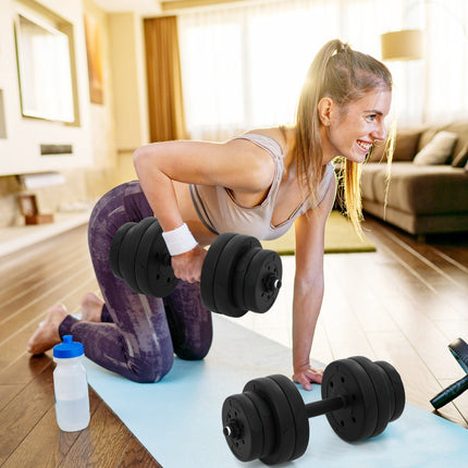 Adjustable Dumbbell Set With Barbell Connector, 30 kg