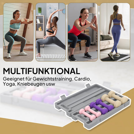 Adjustable Dumbbell Set with Case, 6 Pairs: 0.5kg to 1.5kg