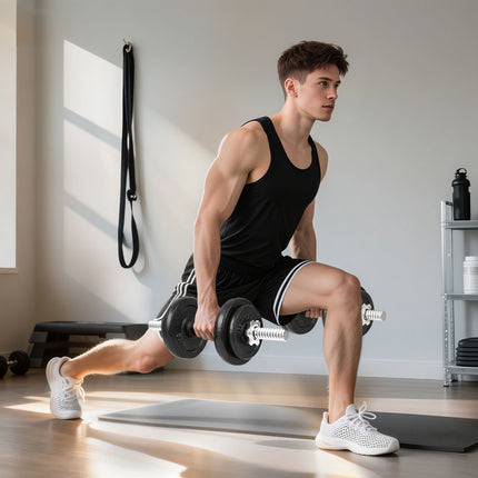 Adjustable Dumbbell and Barbell Set, 20KG, Non-Slip Grip