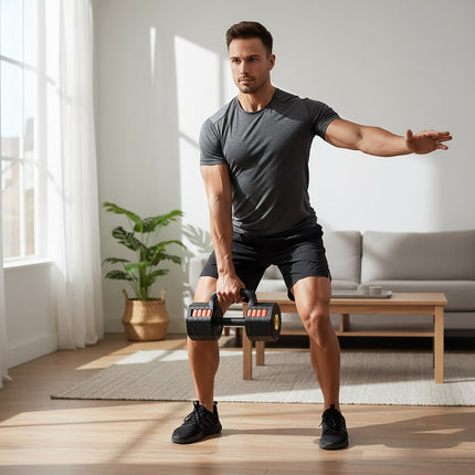 Adjustable Dumbbell with Push-Up & Kettlebell Functions