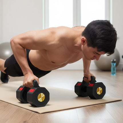 Adjustable Dumbbell with Push-Up & Kettlebell Functions