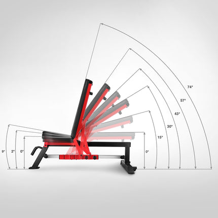 Adjustable Exercise Bench, 6 Positions, 250kg Capacity
