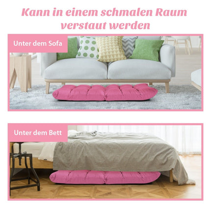 Adjustable Floor Chair, Foam, Cotton, Pink, 106.5x55.5x10 cm