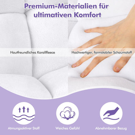 Adjustable Floor Chair, Foldable, 14 Positions, White