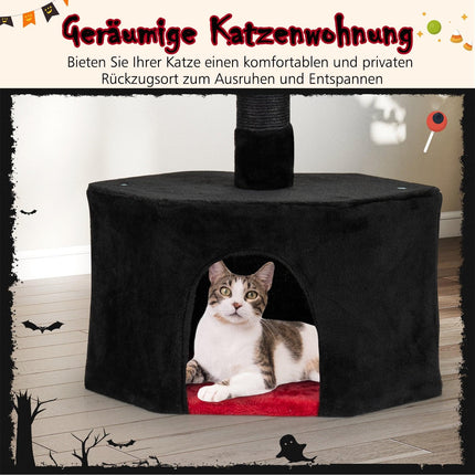 Adjustable Floor-to-Ceiling Cat Tree, 5 Levels, Black
