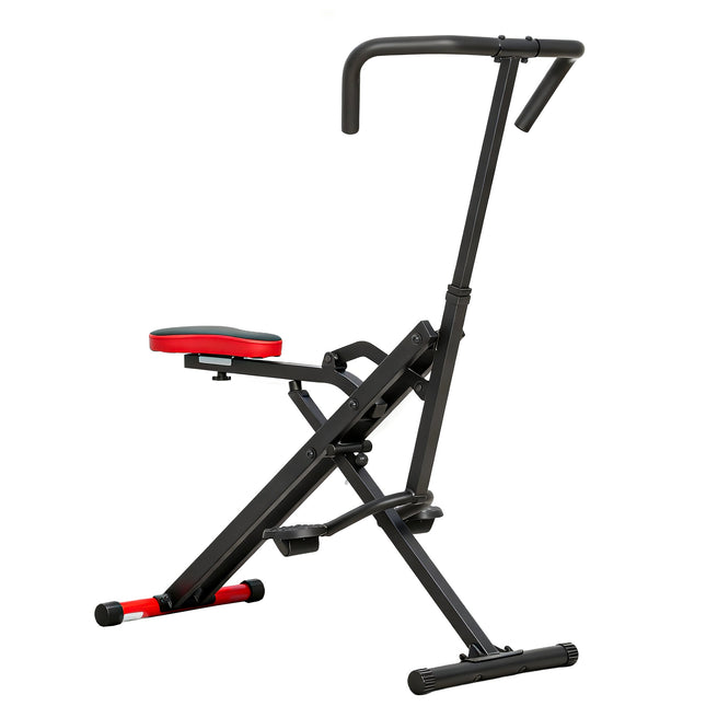 Verstelbaar en opvouwbaar fitnessapparaat voor het hele lichaam, metaal, rood