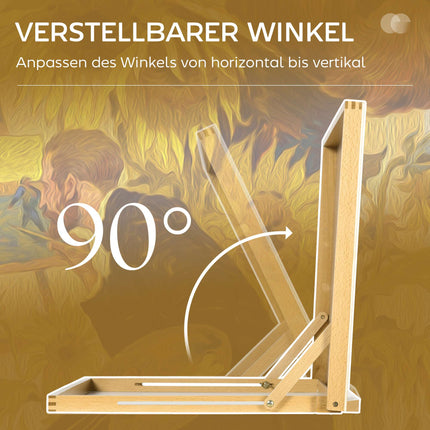 Adjustable Folding Table Easel, Beechwood, 75.8x51 cm