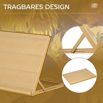 Adjustable Folding Table Easel, Beechwood, 75.8x51 cm