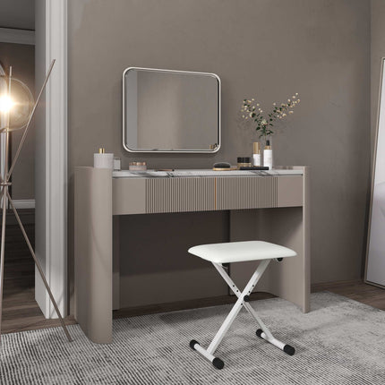 Adjustable Folding X-Frame Piano Bench with Faux Leather Cushion