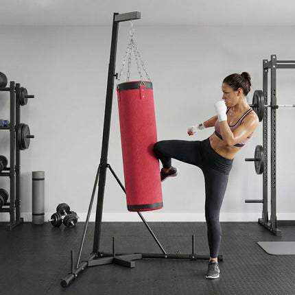 Adjustable Freestanding Punching Bag Stand with Bag