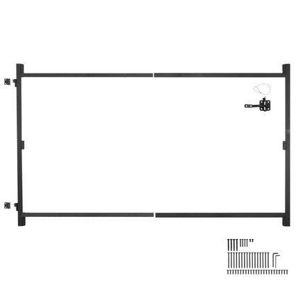 Adjustable Gate Frame Kit, 60–96 in, Anti-Sag, Latch