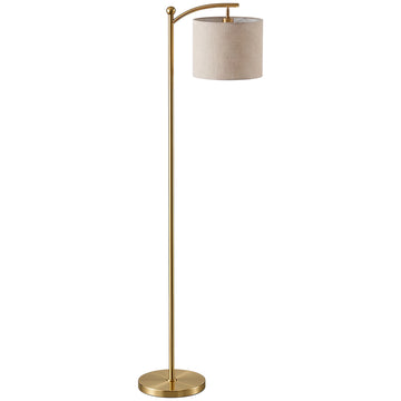 Adjustable Gold Metal Floor Lamp with Remote Control