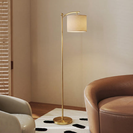 Adjustable Gold Metal Floor Lamp with Remote Control