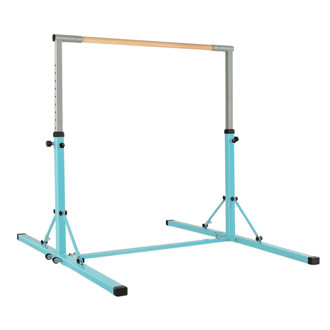 Adjustable Gymnastics Bar for Kids, Indoor Use, Green
