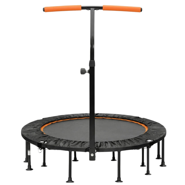 Adjustable Handle Mini Trampoline, Foldable, 117cm, Orange