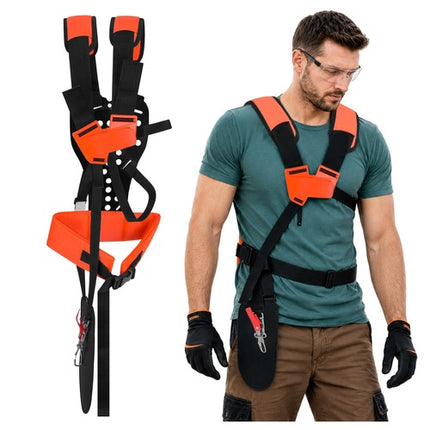Adjustable Heavy-Duty Brushcutter Harness with Hip Pad