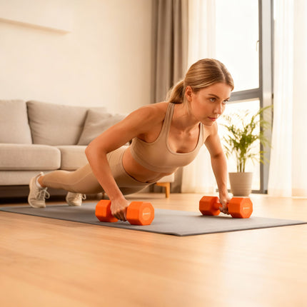 Adjustable Hex Dumbbells – 2 x 2.5 kg, Quick Weight Change