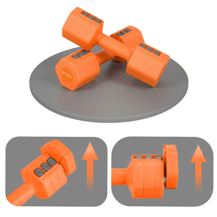 Adjustable Hex Dumbbells – 2 x 2.5 kg, Quick Weight Change