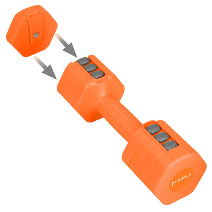 Adjustable Hex Dumbbells – 2 x 2.5 kg, Quick Weight Change