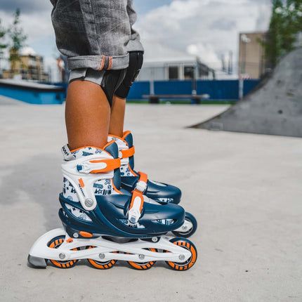 Adjustable Inline Skates, EU 25-28, PU Wheels, ABEC 5 Bearings