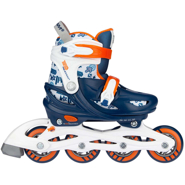 Adjustable Inline Skates, EU Size 29-32, PU Wheels