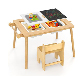 Adjustable Kids Activity Table with Reversible Top