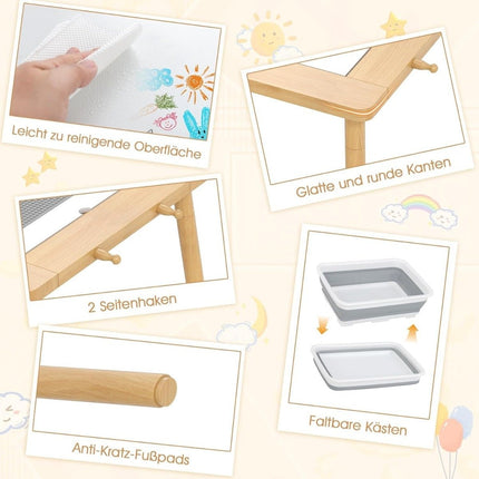 Adjustable Kids Activity Table with Reversible Top