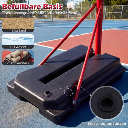 Adjustable Kids Basketball Hoop 95-155 cm with Fillable Base