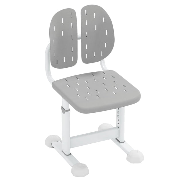 Adjustable Kids Desk Chair with Dual Backrest, Gray