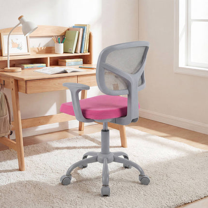 Adjustable Kids Desk Chair with Lumbar Support – Pink