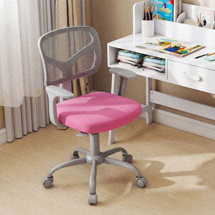 Adjustable Kids Desk Chair with Lumbar Support – Pink
