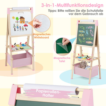 Adjustable Kids Easel with Magnetic Board & Accessories