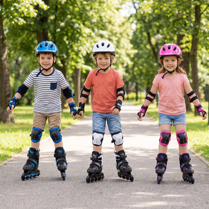 Adjustable Kids Inline Skates with Light-Up Wheels, EU 27-31