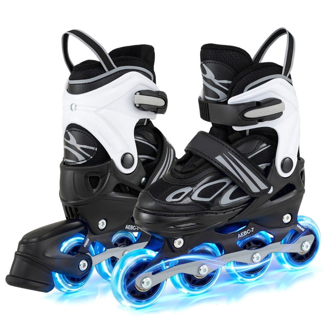 Adjustable Kids Inline Skates with Light-Up Wheels, Size M (EU 32-36)