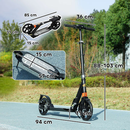 Adjustable Kids Scooter with Brakes, Foldable, Ages 6-12