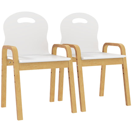 Adjustable Kids Wooden Chair Set, Non-Slip Pads, Ages 3-15