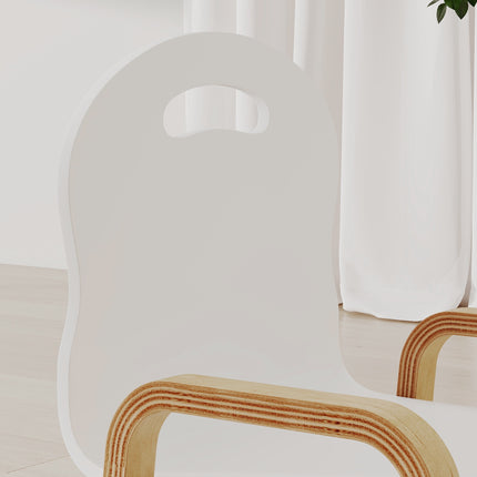 Adjustable Kids Wooden Chair Set, Non-Slip Pads, Ages 3-15