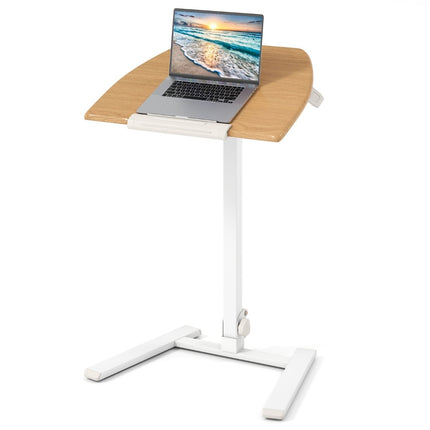 Adjustable Laptop Desk with Tilt Top & Wheels