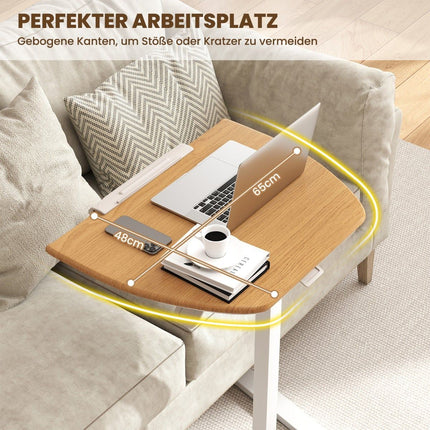 Adjustable Laptop Desk with Tilt Top & Wheels