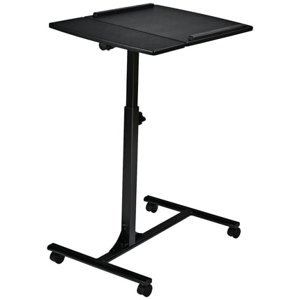 Adjustable Laptop Desk with Wheels, 64x45x71-93 cm, Black
