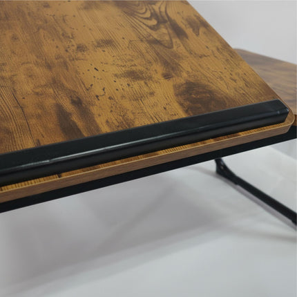 Adjustable Laptop Table – Foldable, Tilting Wood-Effect Top